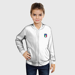 Бомбер детский Сборная Италии, цвет: 3D-белый — фото 2
