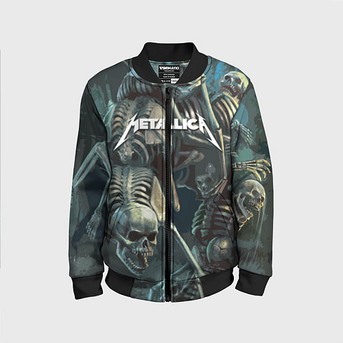 Детский бомбер Metallica Metal Skull / 3D-Черный – фото 1