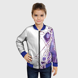 Бомбер детский Фиолетовые нити, цвет: 3D-синий — фото 2