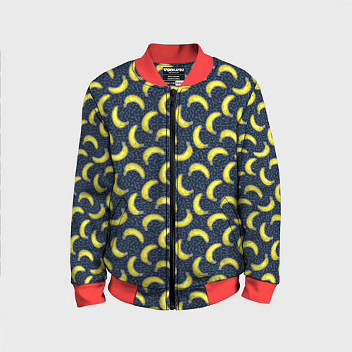 Детский бомбер Бананы / 3D-Красный – фото 1