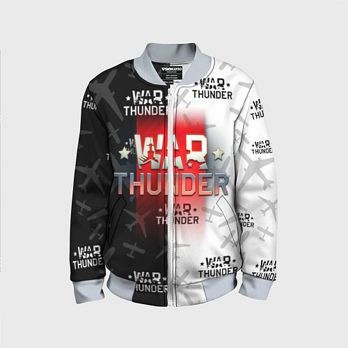 Детский бомбер WAR THUNDER ВАР ТАНДЕР / 3D-Серый – фото 1