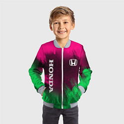 Бомбер детский NEON HONDA НЕОН ХОНДА, цвет: 3D-серый — фото 2