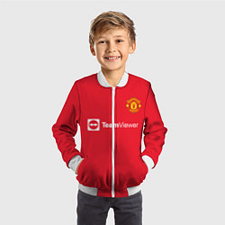 Бомбер детский Джейдон Санчо форма Манчестер Юнайтед 20212022, цвет: 3D-белый — фото 2