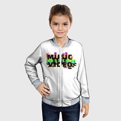 Бомбер детский Merch - DJ MUSICVIDEO, цвет: 3D-серый — фото 2