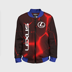 Бомбер детский ЛЕКСУС КРАСНЫЕ 3Д ПЛИТЫ, цвет: 3D-синий