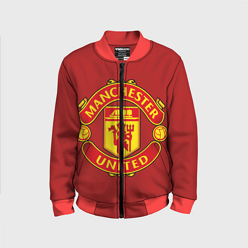 Детский бомбер Manchester United F C / 3D-Красный – фото 1