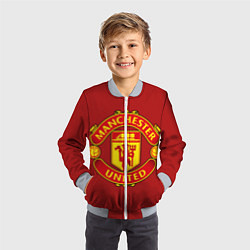 Бомбер детский Manchester United F C, цвет: 3D-серый — фото 2