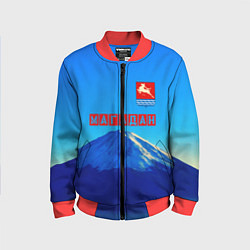 Бомбер детский Магадан герб, цвет: 3D-красный