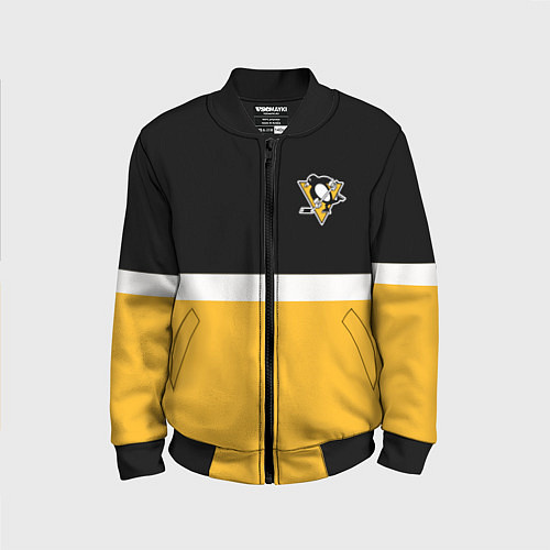 Детский бомбер Питтсбург Пингвинз НХЛ / 3D-Черный – фото 1