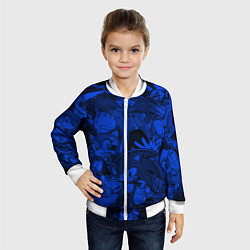 Бомбер детский SONIC BLUE PATTERN СИНИЙ ЁЖ, цвет: 3D-белый — фото 2
