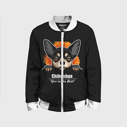 Детский бомбер Чихуахуа Chihuahua / 3D-Белый – фото 1