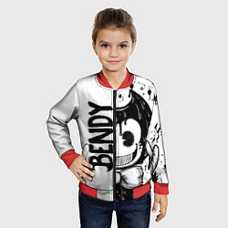 Бомбер детский BENDY - БЕНДИ БРЫЗГИ КРАСКИ, цвет: 3D-красный — фото 2