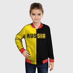 Бомбер детский Россия черно желтое RUSSIA - BORUSSIA, цвет: 3D-красный — фото 2