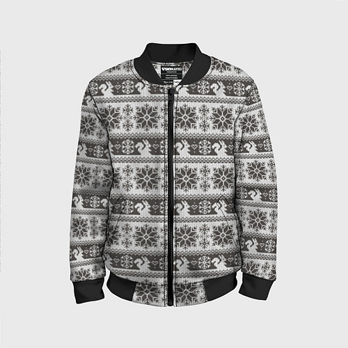 Детский бомбер Squirrel Pattern / 3D-Черный – фото 1