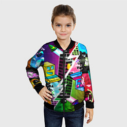 Бомбер детский Geometry Dash: Parallel Worlds, цвет: 3D-черный — фото 2