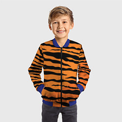 Бомбер детский Шкура тигра вектор, цвет: 3D-синий — фото 2