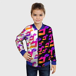 Бомбер детский JOJO BIZARRE ADVENTURE ДЖО ДЖО УЗОР, цвет: 3D-синий — фото 2