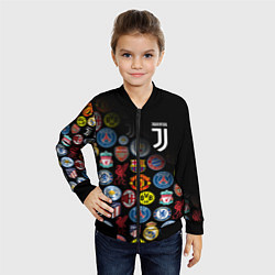 Бомбер детский JUVENTUS LOGOBOMBING SPORT, цвет: 3D-черный — фото 2