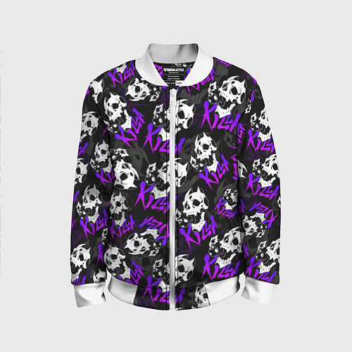 Детский бомбер JOJO KILLER QUEEN КОРОЛЕВА УБИЙЦА УЗОР / 3D-Белый – фото 1