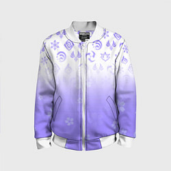 Бомбер детский GENSHIN IMPACT SYMBOL PATTERN SAKURA САКУРА, цвет: 3D-белый