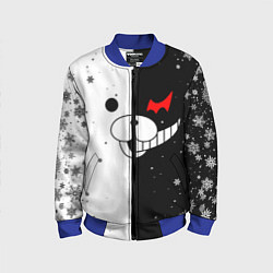 Детский бомбер НОВОГОДНИЙ МОНОКУМА ЧЁРНО БЕЛЫЙ НОВЫЙ ГОД 2022