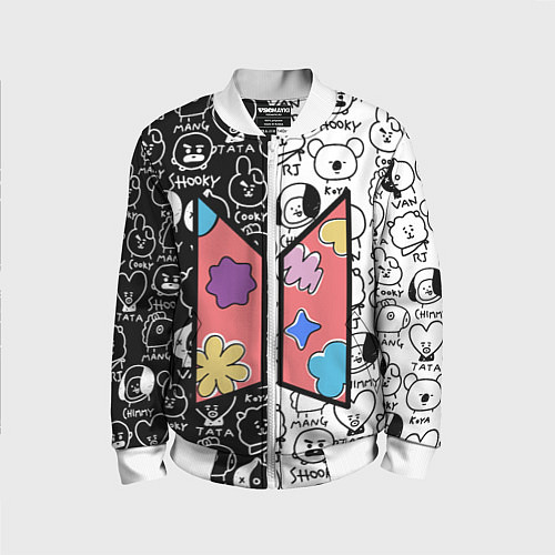 Детский бомбер Permission To Dance SPLIT BT21 / 3D-Белый – фото 1