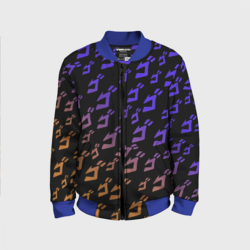 Детский бомбер JOJOS BIZARRE ADVENTURE PATTERN / 3D-Синий – фото 1