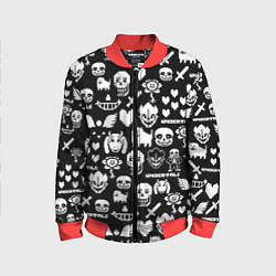 Детский бомбер UNDERTALE PATTERN БЕЛЫЙ