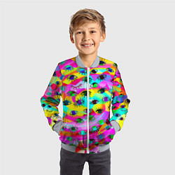 Бомбер детский Психоделические взгляды, цвет: 3D-серый — фото 2