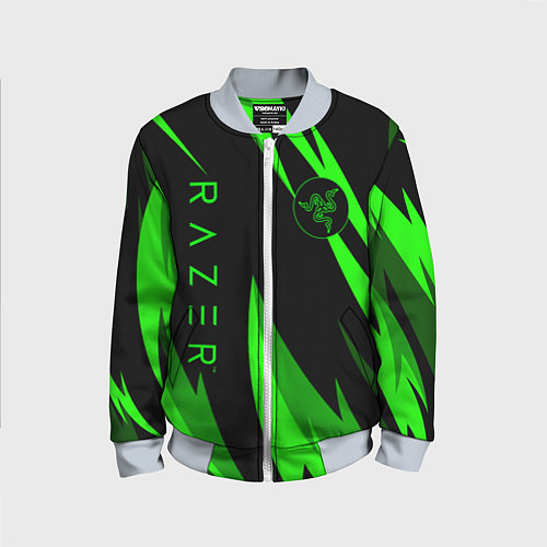 Детский бомбер RAZER GREEN / 3D-Серый – фото 1