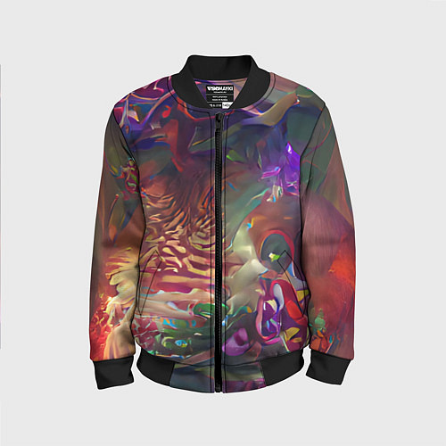 Детский бомбер Рождественские тайны / 3D-Черный – фото 1