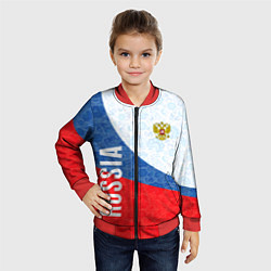 Бомбер детский RUSSIA SPORT STYLE РОССИЯ СПОРТИВНЫЙ СТИЛЬ, цвет: 3D-красный — фото 2
