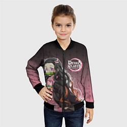 Бомбер детский НЕЗУКО NEZUKO SLAYER, цвет: 3D-черный — фото 2