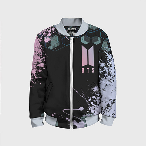Детский бомбер BTS класс / 3D-Серый – фото 1