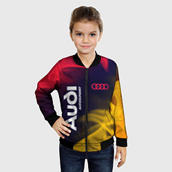 Бомбер детский АУДИ Autosport Пламя, цвет: 3D-черный — фото 2