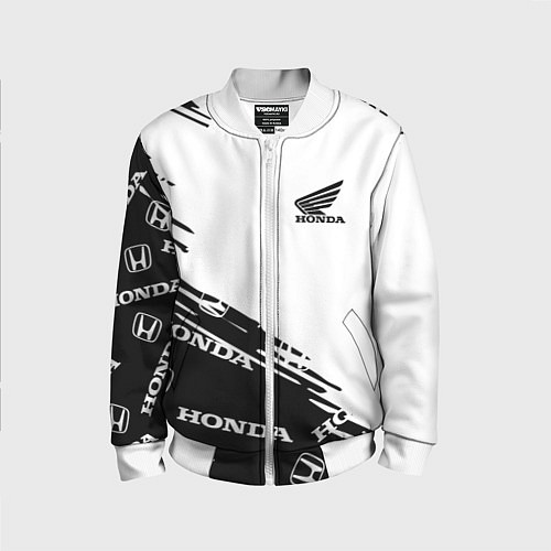 Детский бомбер Honda sport pattern / 3D-Белый – фото 1