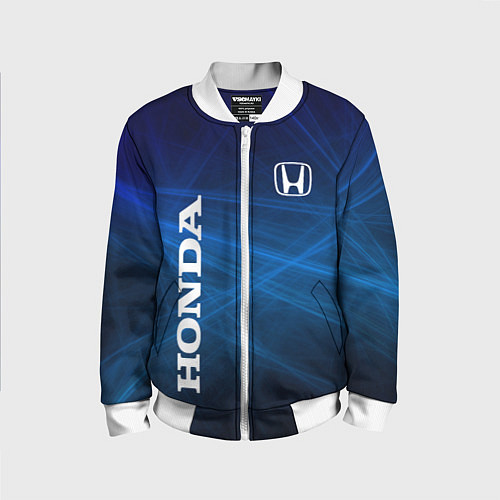 Детский бомбер Honda - Blue / 3D-Белый – фото 1