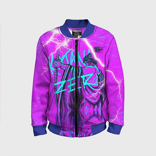 Детский бомбер Katana Zero Катана Зеро Самурай / 3D-Синий – фото 1