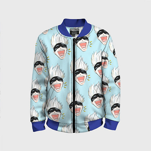 Детский бомбер Узор с Сатору / 3D-Синий – фото 1