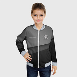 Бомбер детский Peugeot 308 геометрия, цвет: 3D-серый — фото 2