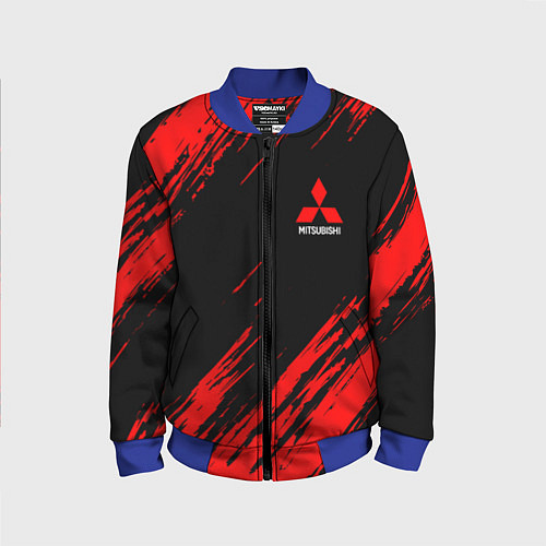 Детский бомбер Mitsubishi Texture Red / 3D-Синий – фото 1