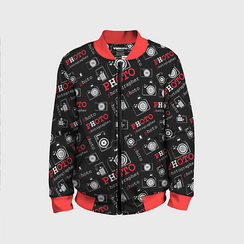 Детский бомбер Photographer Фотограф / 3D-Красный – фото 1