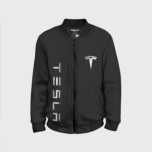 Детский бомбер TESLA - ТЕСЛА КАРБОН И МЕТАЛЛ / 3D-Черный – фото 1