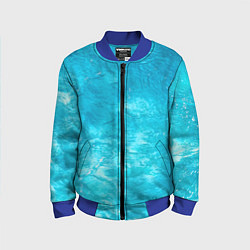 Бомбер детский Голубой океан Голубая вода, цвет: 3D-синий