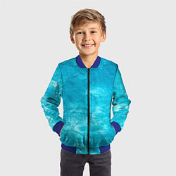 Бомбер детский Голубой океан Голубая вода, цвет: 3D-синий — фото 2