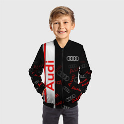 Бомбер детский Ауди audi sport, цвет: 3D-черный — фото 2