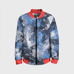 Бомбер детский Спортивный камуфляж Пикси - Черника, цвет: 3D-красный