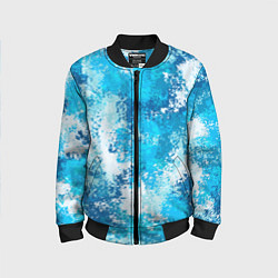 Бомбер детский Спортивный камуфляж Пикси - Лагуна, цвет: 3D-черный
