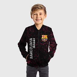 Бомбер детский БАРСЕЛОНА Barcelona Sport - Потертости, цвет: 3D-черный — фото 2