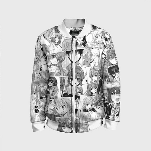 Детский бомбер Toradora pattern / 3D-Белый – фото 1
